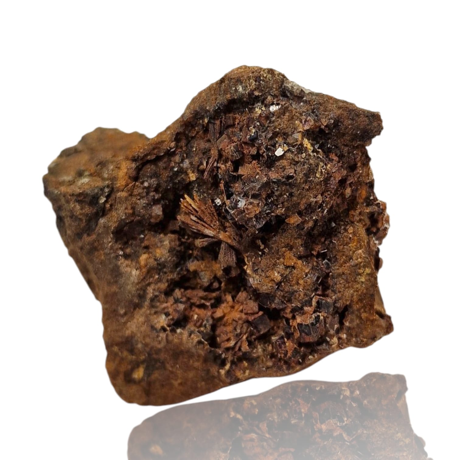 GeoFossils Cerussite & Fluorite Mineral Specimen from Bleakmere Quarry, Derbyshire – showing clear to smoky cerussite crystals with pale fluorite on matrix.