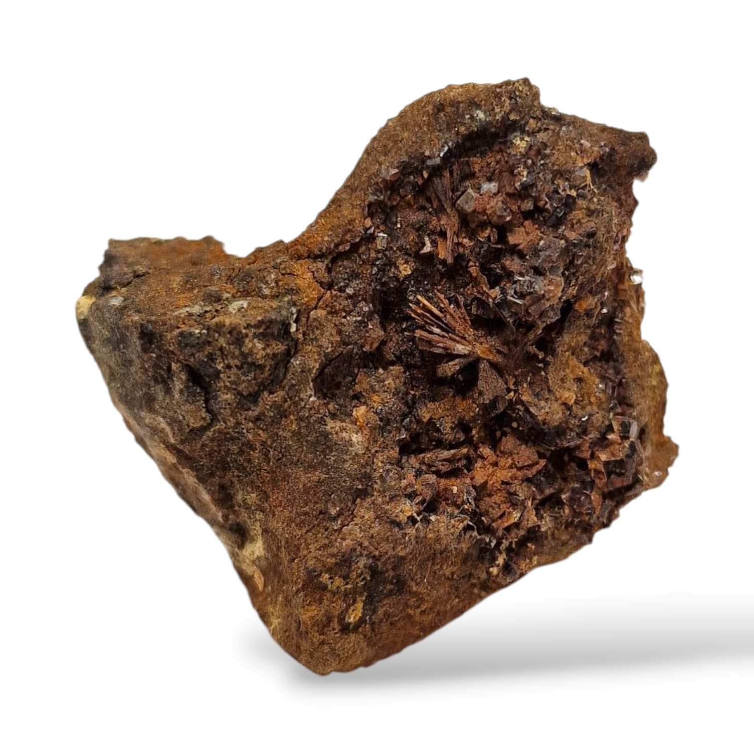 GeoFossils Cerussite & Fluorite Mineral Specimen from Bleakmere Quarry, Derbyshire – showing clear to smoky cerussite crystals with pale fluorite on matrix.