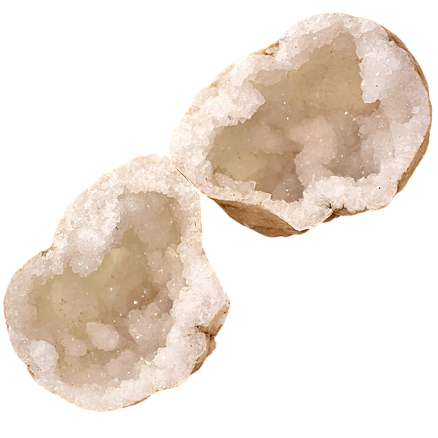 Large Crystal Quartz Geode 30–40cm showing sparkling interior