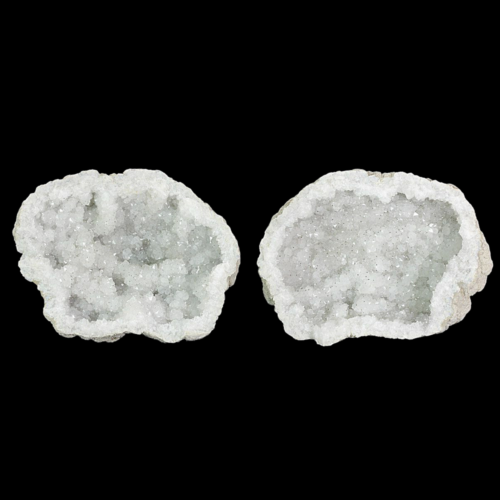 Small Quartz Geode grapefruit size with natural crystal formations
