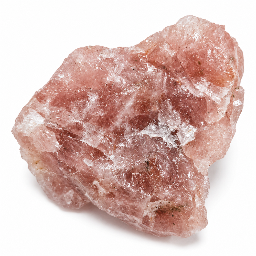 GeoFossils Guava Quartz rough crystal specimen with natural formation.