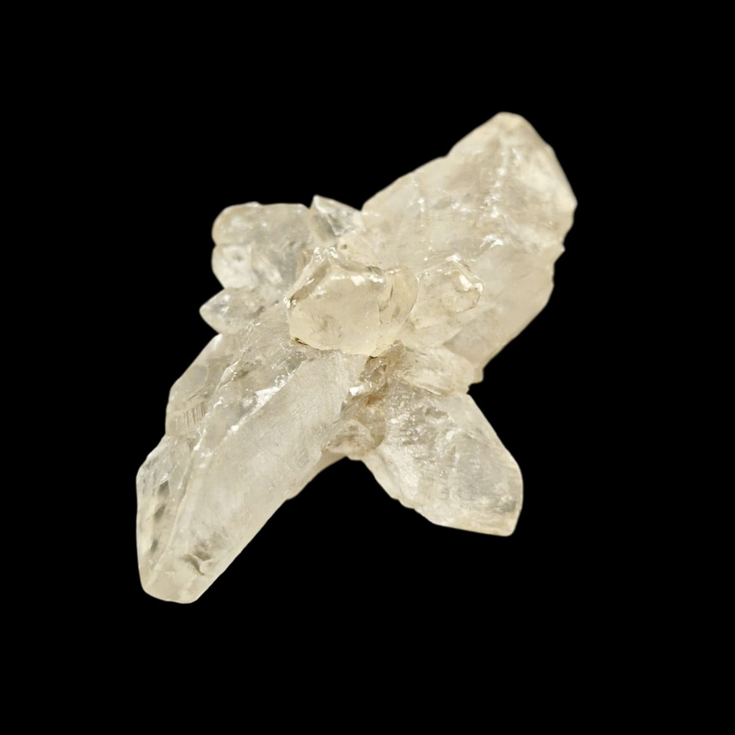 GeoFossils Gypsum Mineral Specimen from Warden Point, UK – UV reactive crystal with soft white tones and fibrous texture.