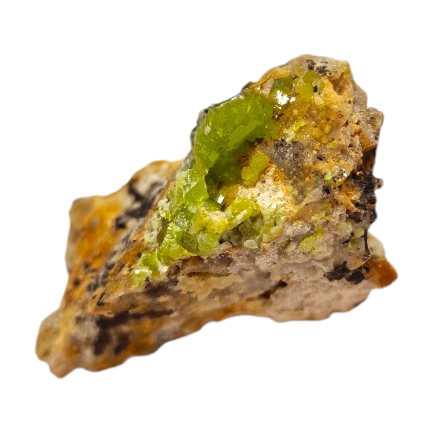 GeoFossils Hemimorphite Mineral Specimen from Greystones Quarry, Cornwall – showcasing delicate pale blue to white crystal formations on matrix.