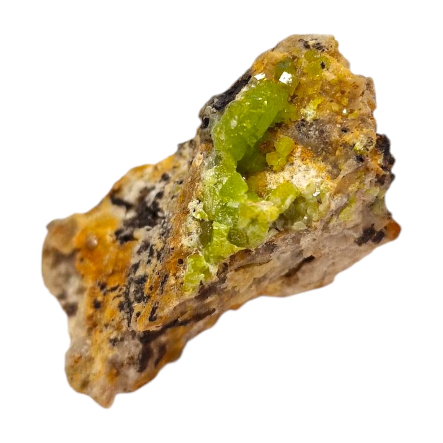 GeoFossils Hemimorphite Mineral Specimen from Greystones Quarry, Cornwall – showcasing delicate pale blue to white crystal formations on matrix.