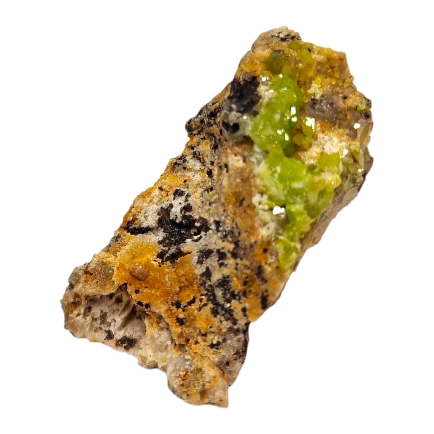 GeoFossils Hemimorphite Mineral Specimen from Greystones Quarry, Cornwall – showcasing delicate pale blue to white crystal formations on matrix.