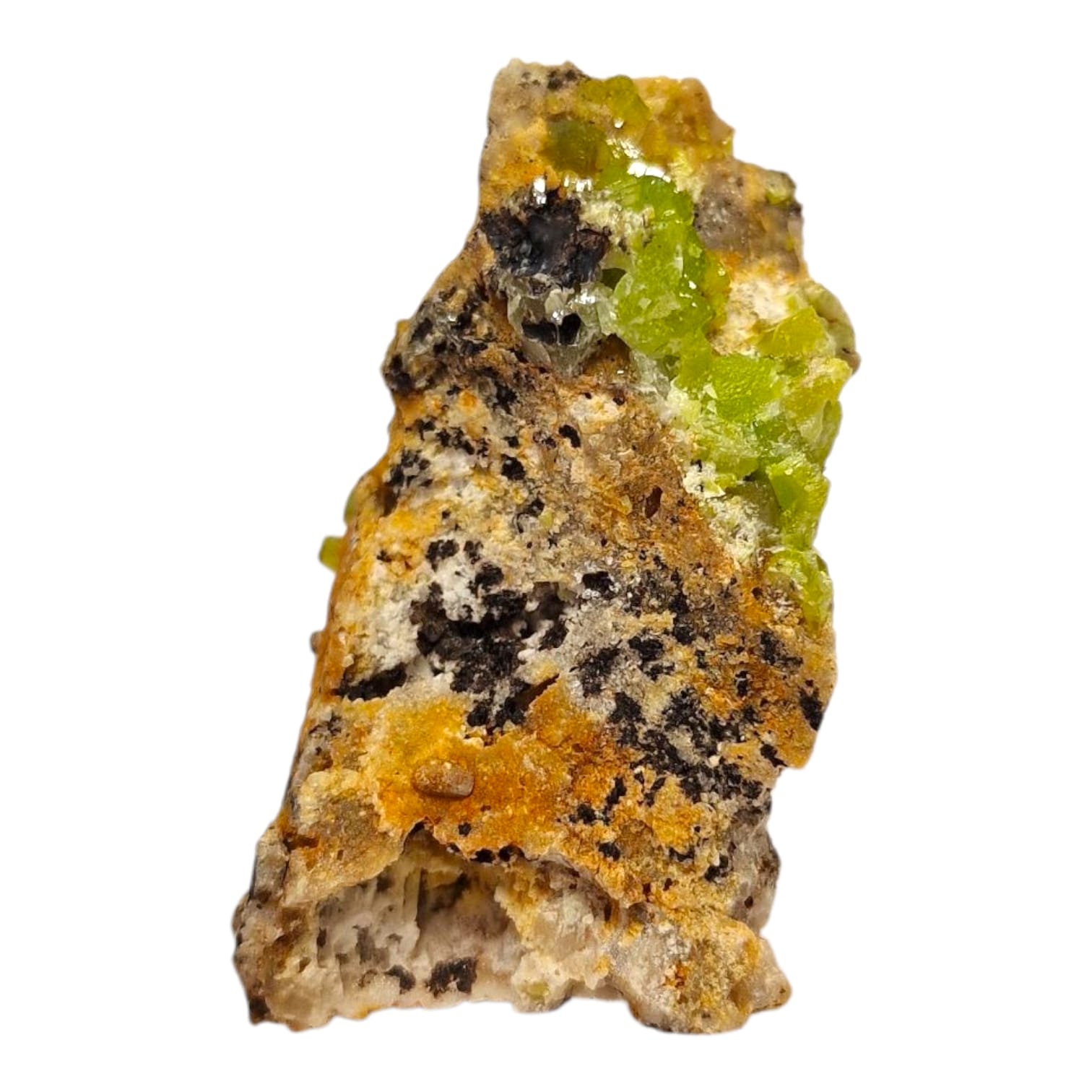 GeoFossils Hemimorphite Mineral Specimen from Greystones Quarry, Cornwall – showcasing delicate pale blue to white crystal formations on matrix.