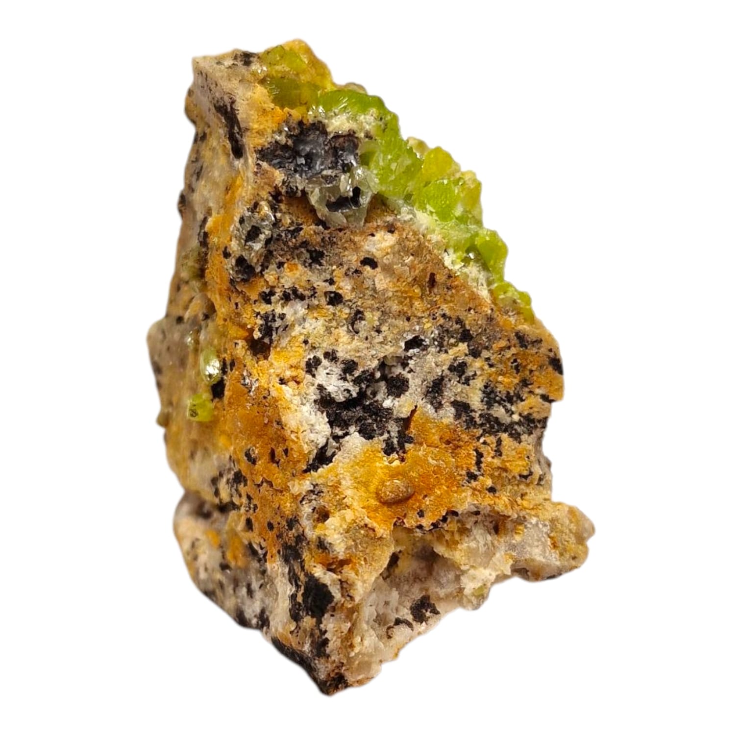 GeoFossils Hemimorphite Mineral Specimen from Greystones Quarry, Cornwall – showcasing delicate pale blue to white crystal formations on matrix.