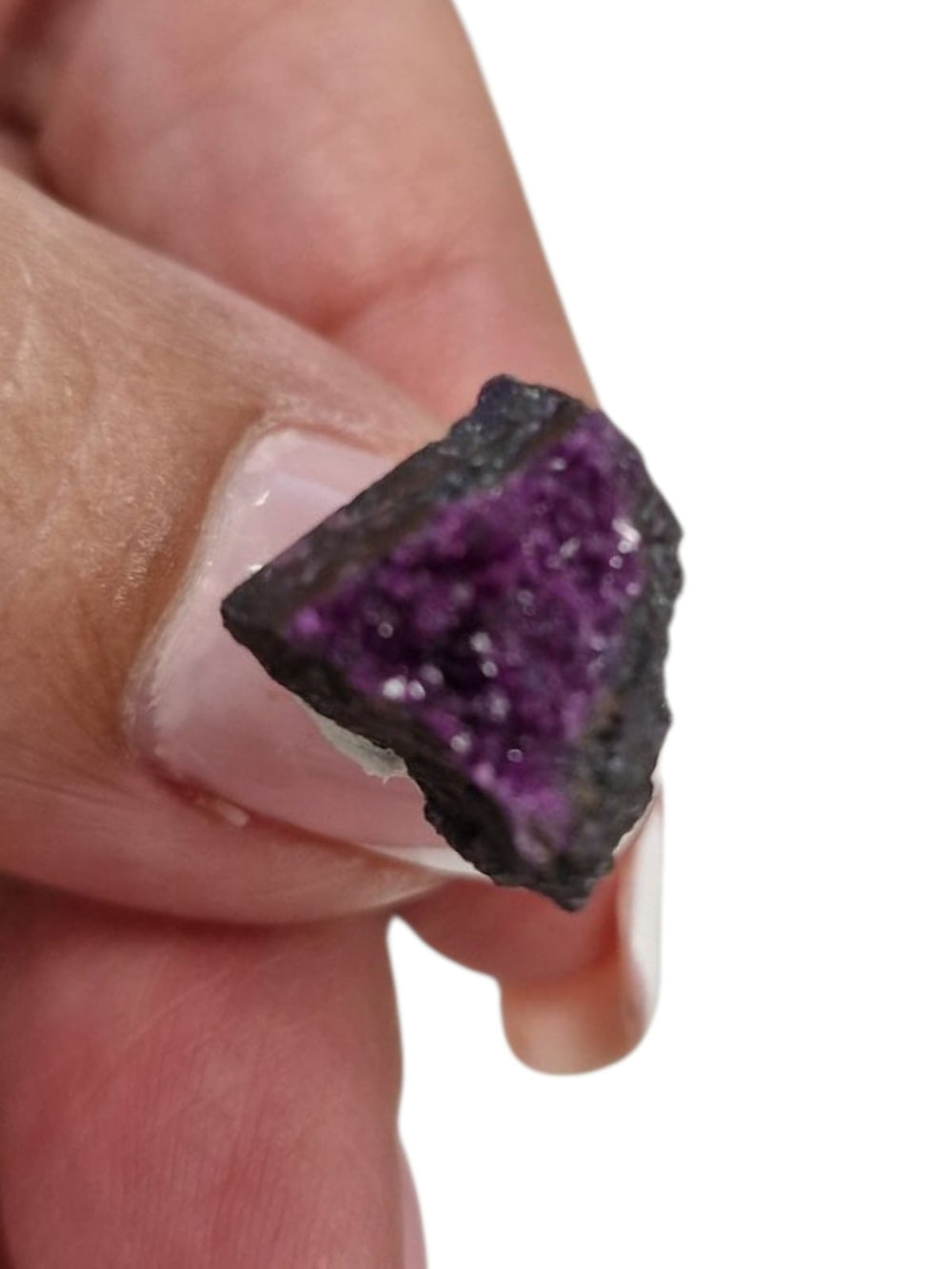 GeoFossils Crystalline Kammererite specimen with deep reddish-purple lustrous crystals from Muğla Province, Turkey – rare chlorite group mineral for collectors.