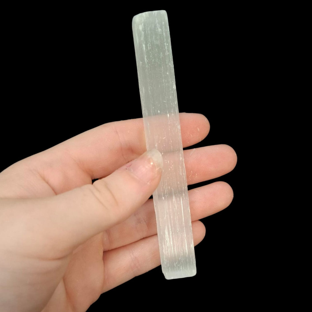 GeoFossils 1kg Selenite Sticks 10cm – square cut crystal tools for cleansing and energy work