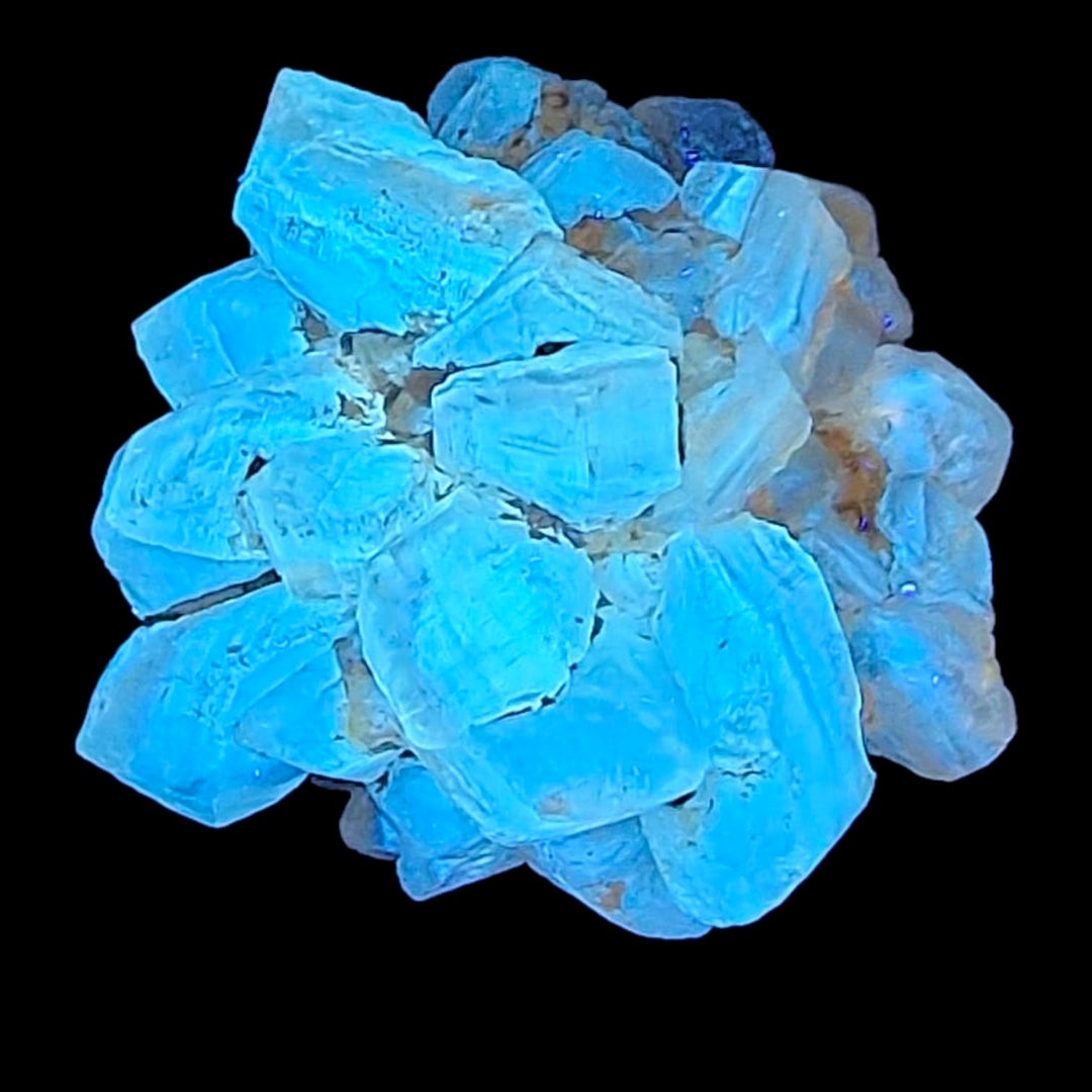 GeoFossils Selenite Mineral Specimen, UV reactive crystal for energy cleansing, clarity, and spiritual elevation.