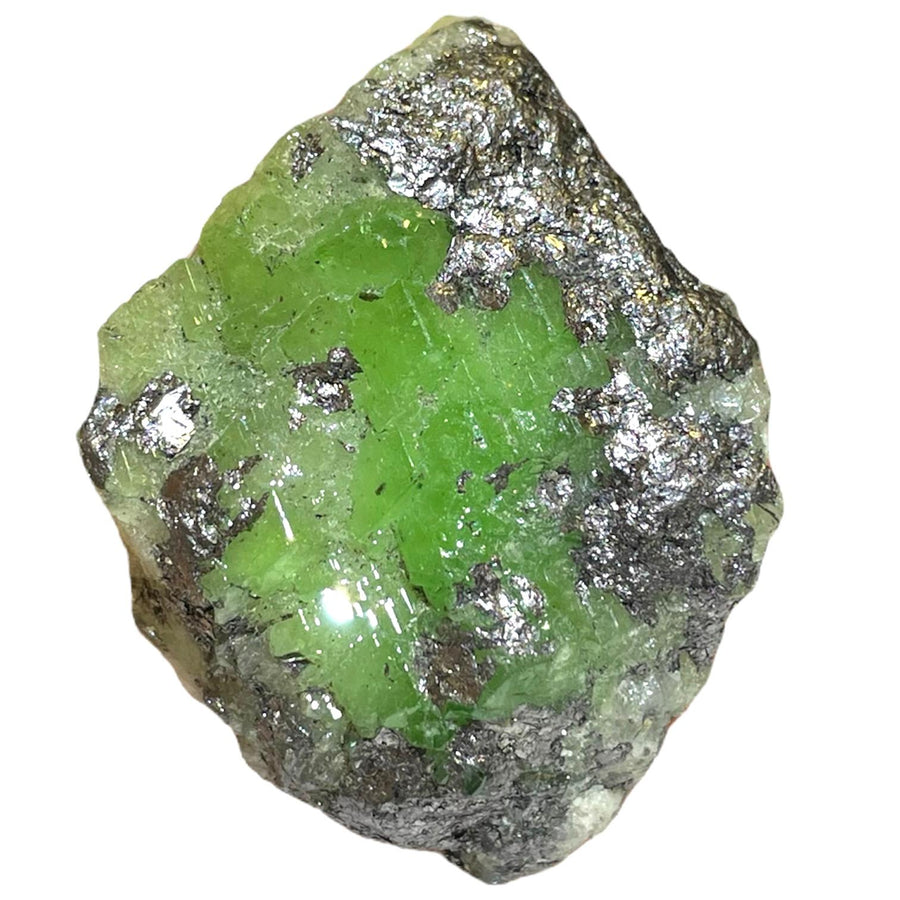 Tsavorite Garnet mineral specimen with pyrite from Tanzania