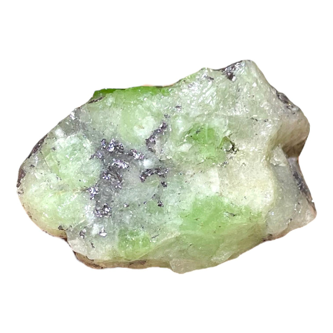 Tsavorite Garnet mineral specimen with pyrite from Tanzania