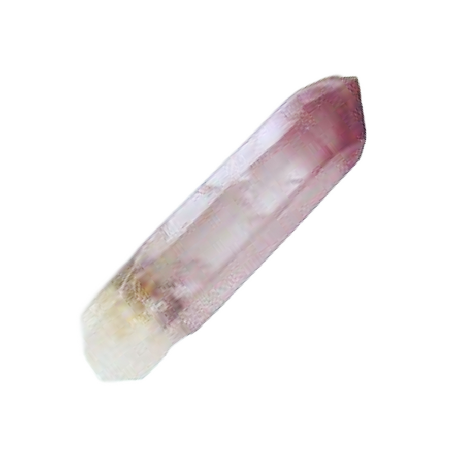Lithium Quartz crystal with lavender-pink tones from Brazil