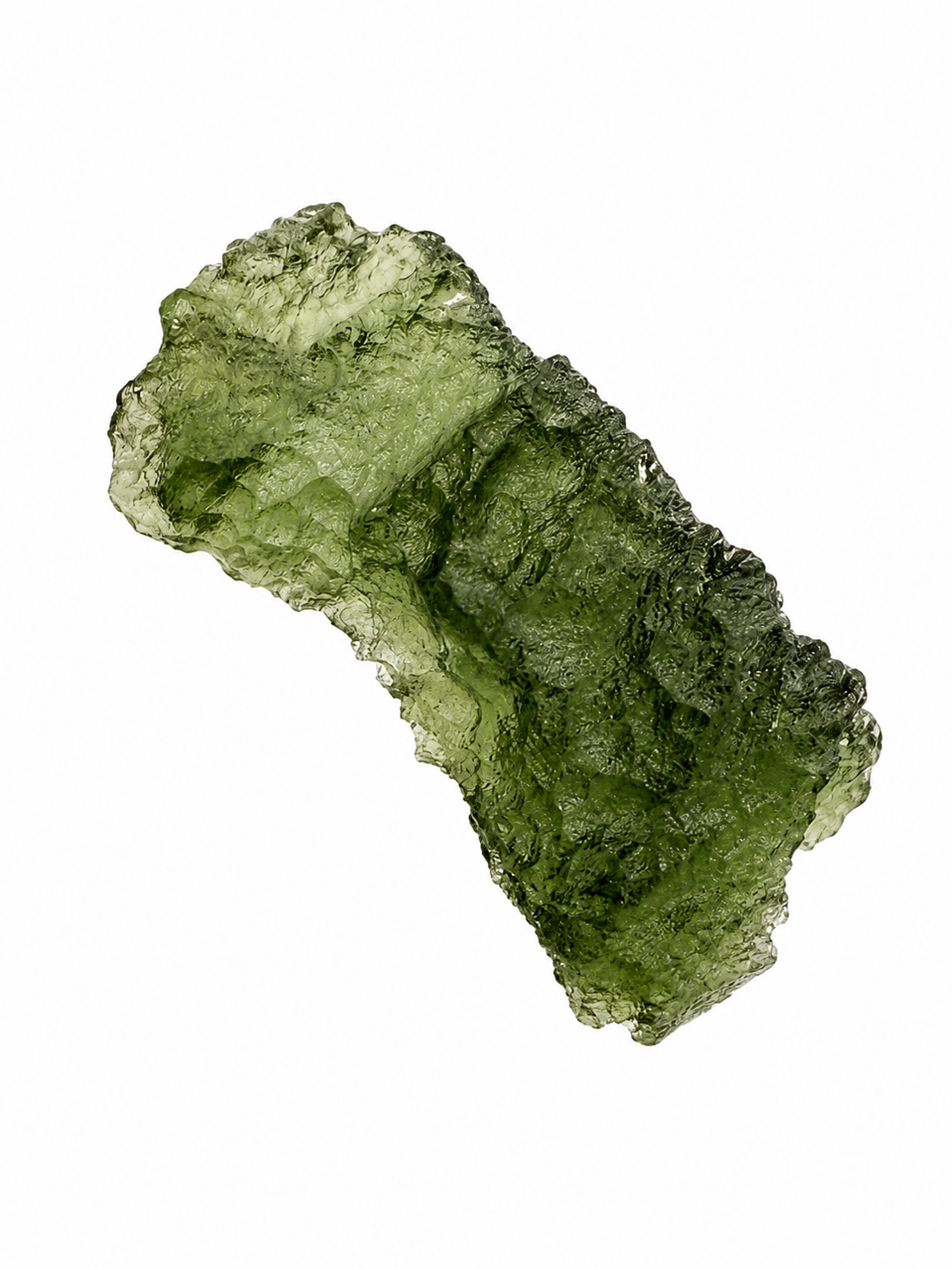Exact Moldavite specimen photographed for collector selection.