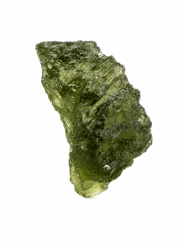 Natural Moldavite specimen from the Czech Republic.