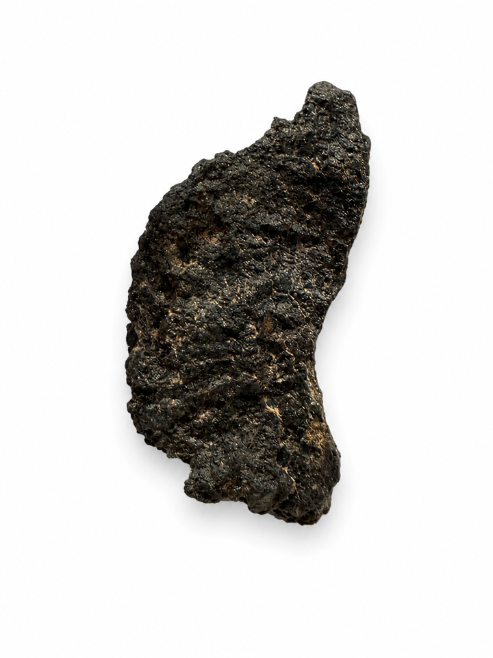 Genuine Ouargla 004 Feldspathic Melt Breccia meteorite displaying its natural lunar mineralogy and geological features.