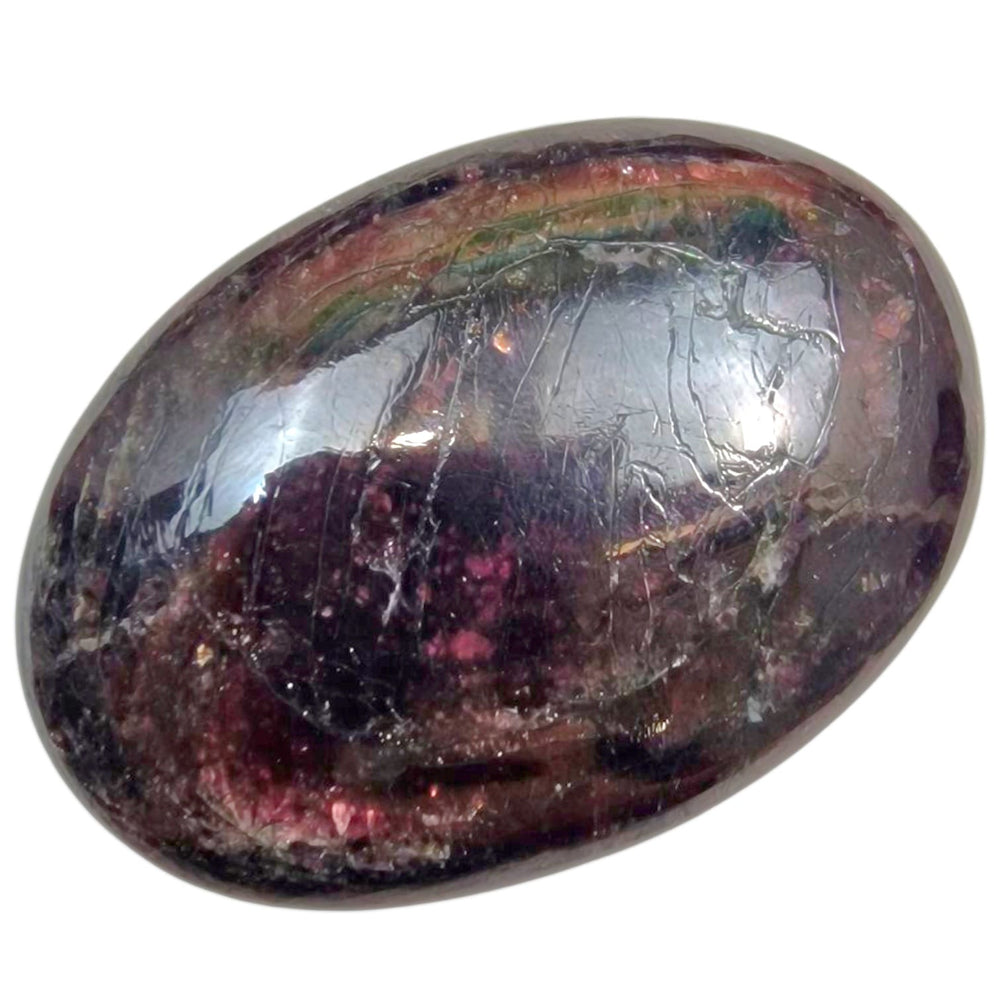 GeoFossils Rhodolite Palmstone – Polished Garnet Crystal for Self-Worth, Passion and Heart-Centred Healing