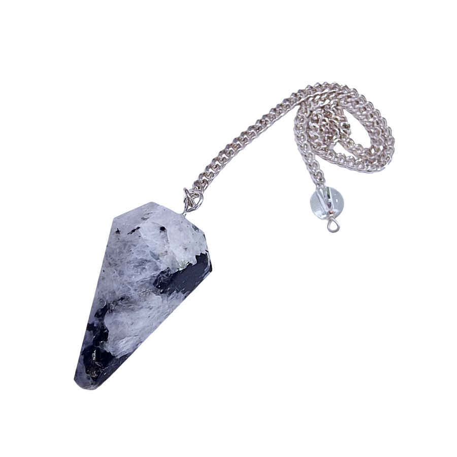 Rainbow Moonstone dowsing pendulum for divination and energy work