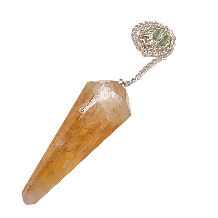 Citrine dowsing pendulum for manifestation and confidence