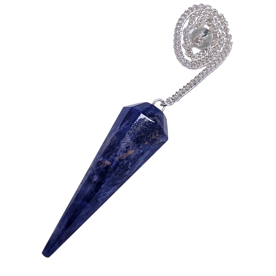Sodalite crystal dowsing pendulum for clarity and intuition