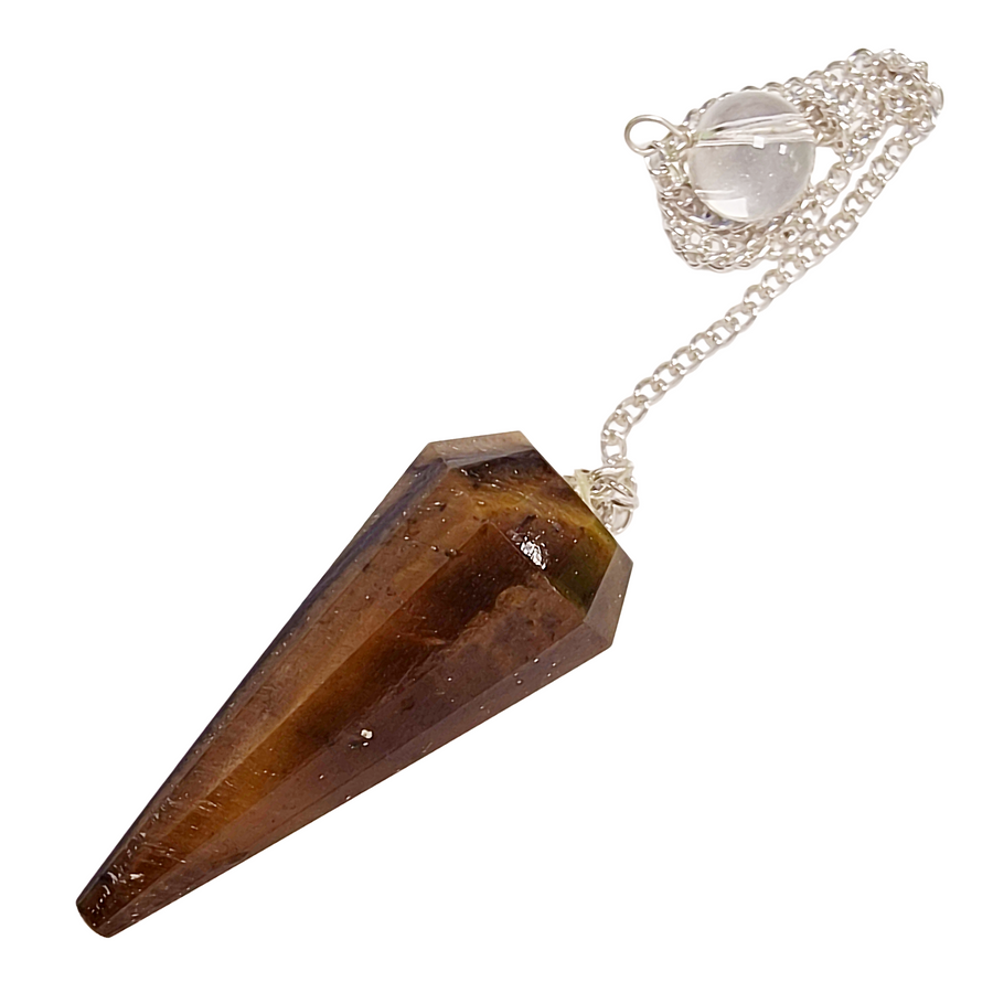Tiger’s Eye pendulum used for energy protection and decision-making