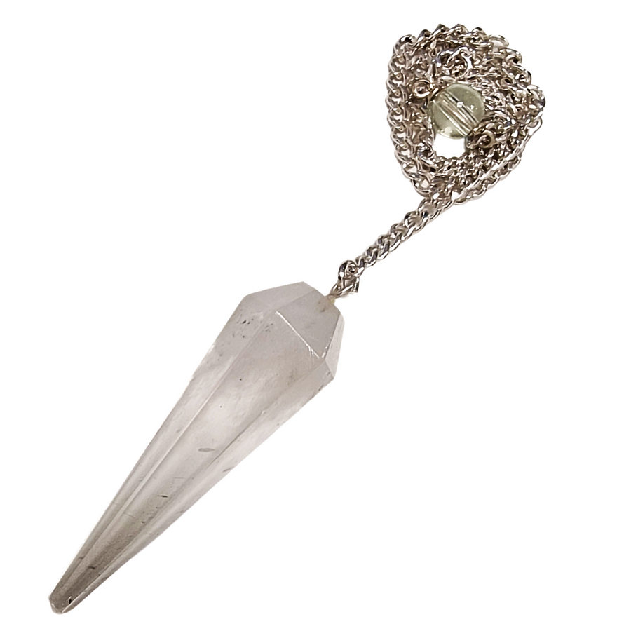 Crystal Quartz pendulum for chakra alignment and intention setting