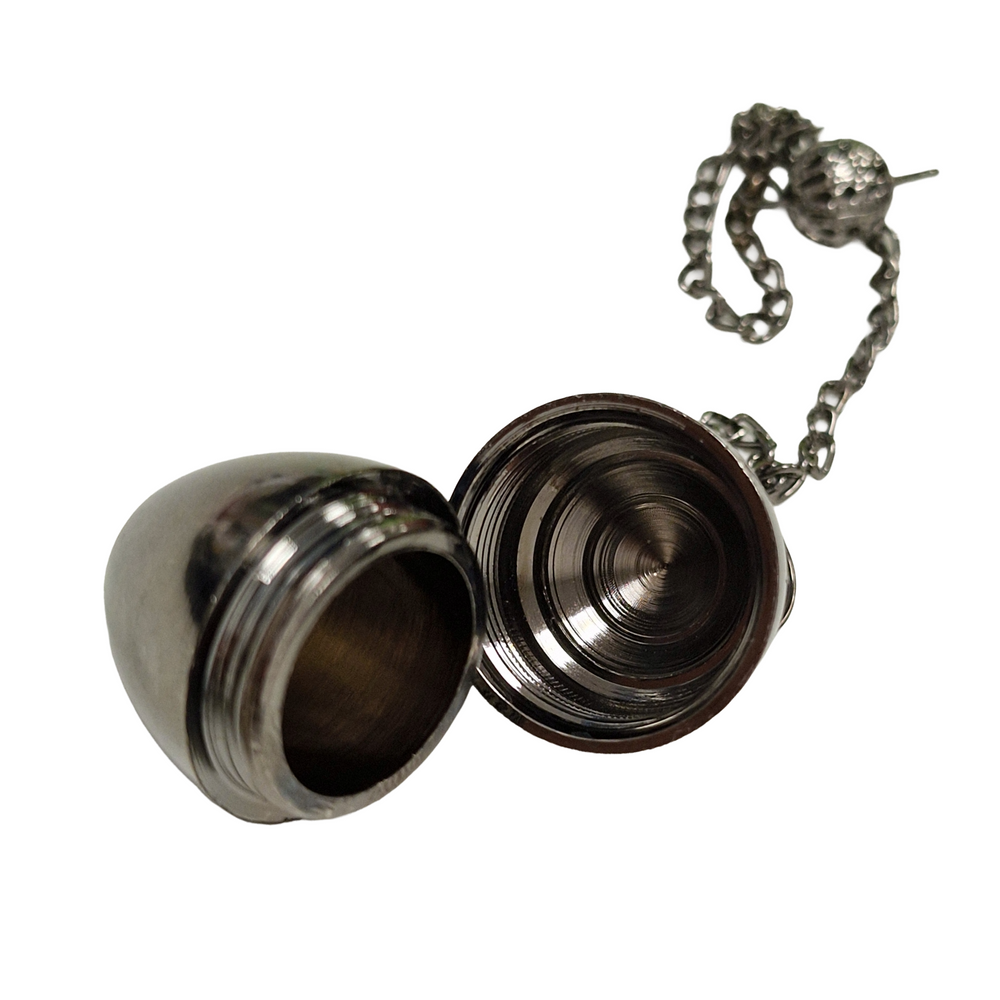 Hollow egg pendulum with balanced weight for energy work