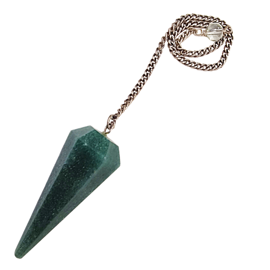 Green Aventurine dowsing pendulum used for emotional balance and clarity