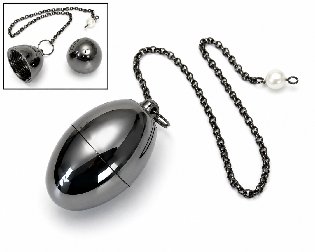 Black Metal Egg Chamber Pendulum