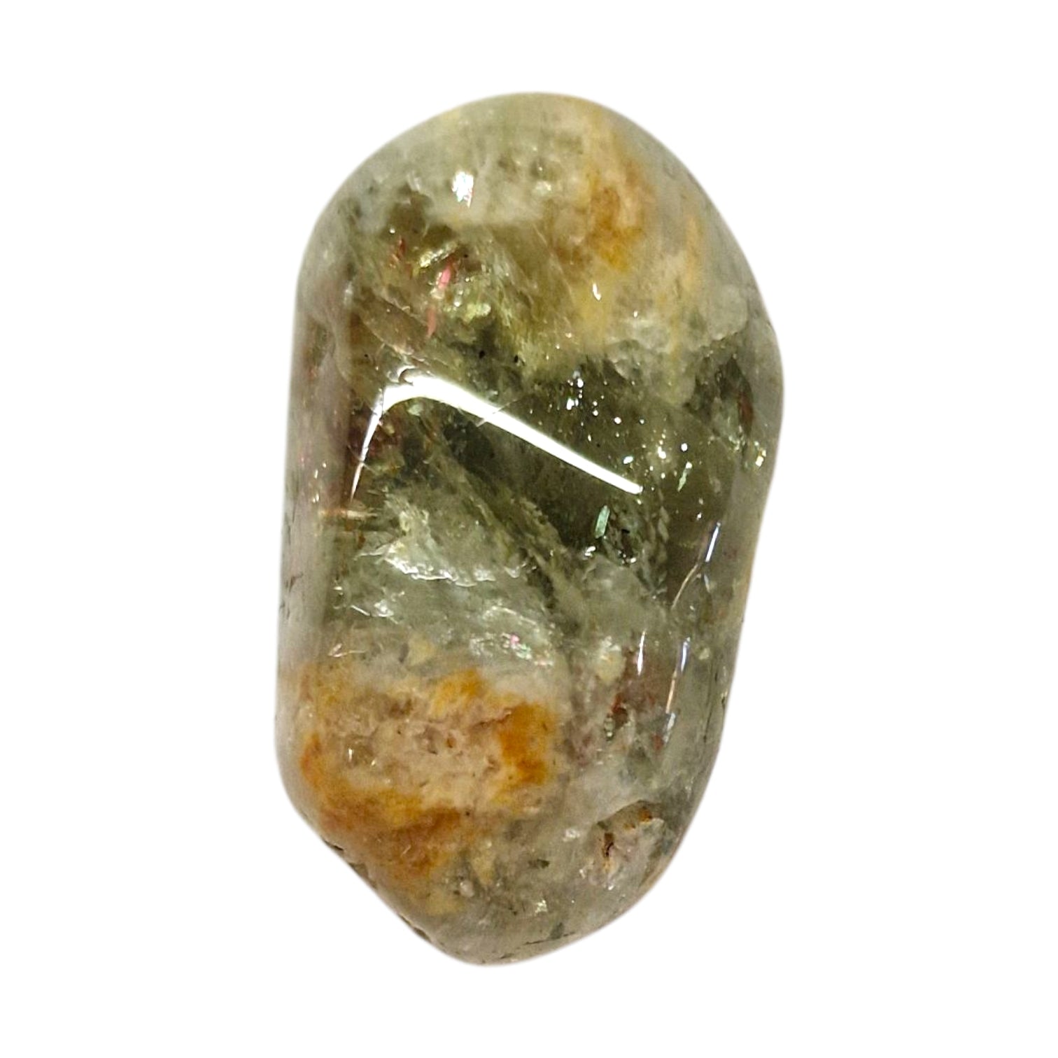 GeoFossils Peristerite Rare Tumble Stone, a soft glowing feldspar for intuition, emotional calm, and spiritual clarity.