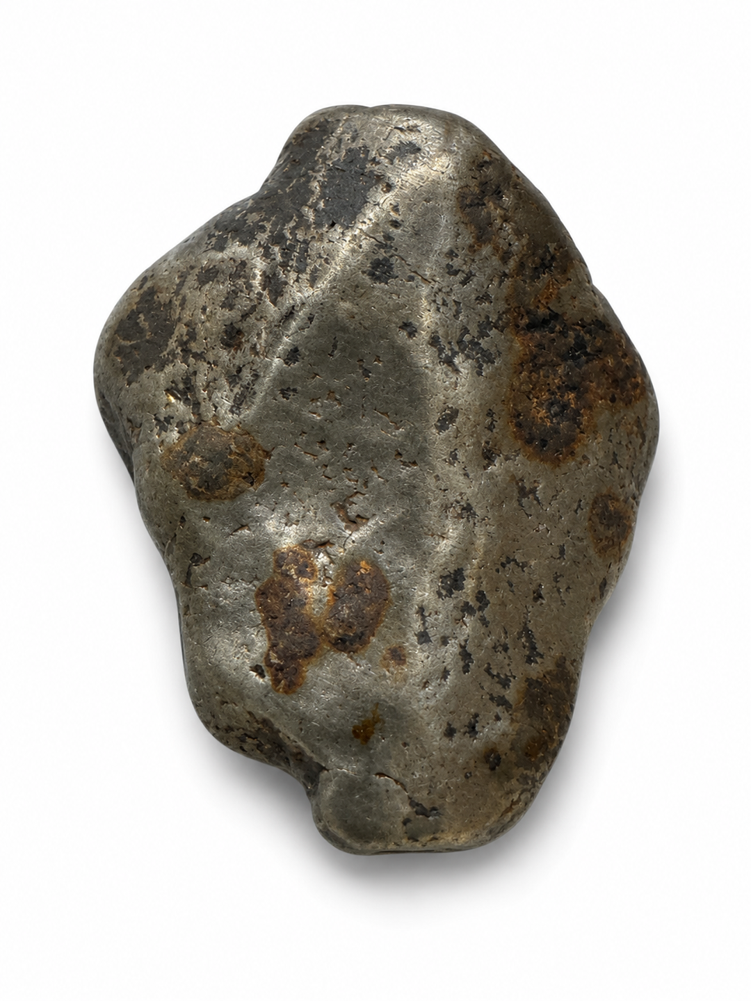 Exact polished Mundrabilla meteorite displaying its natural nickel-iron composition and polished surface.