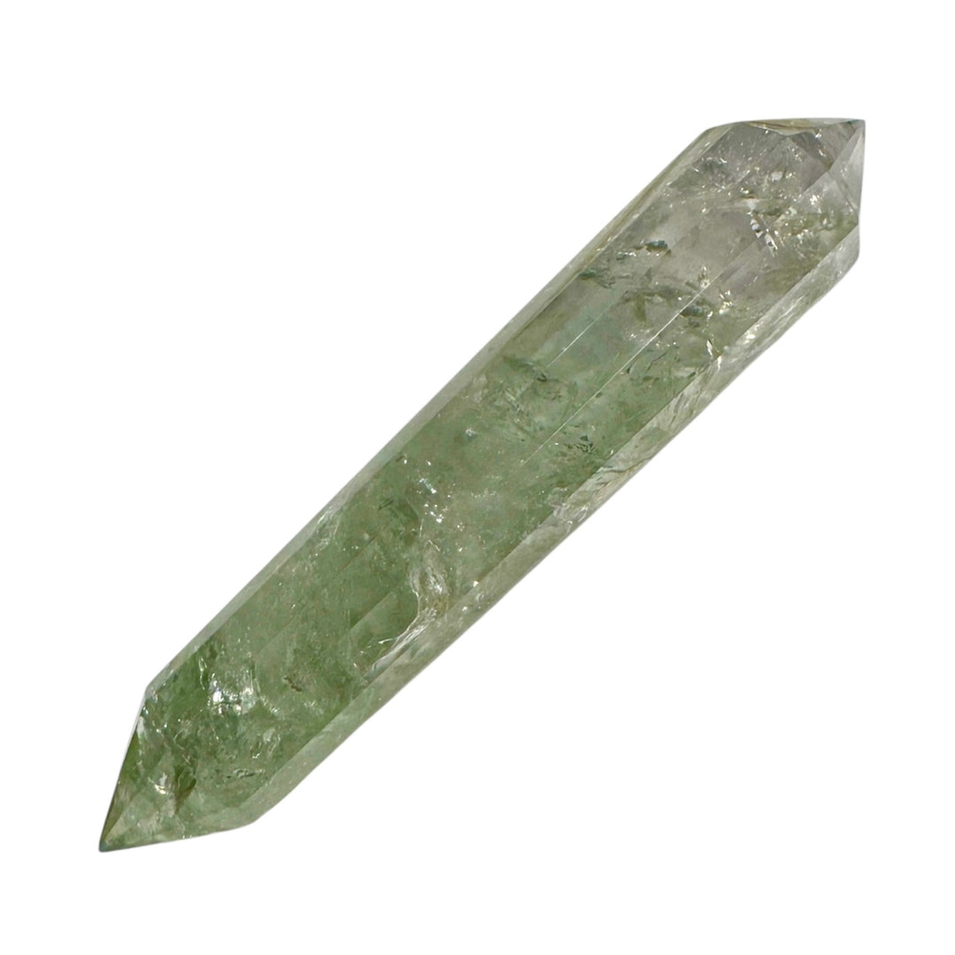 Praisolite Double Terminated Wand – 13cm Crystal for Spiritual Growth & Heart Healing