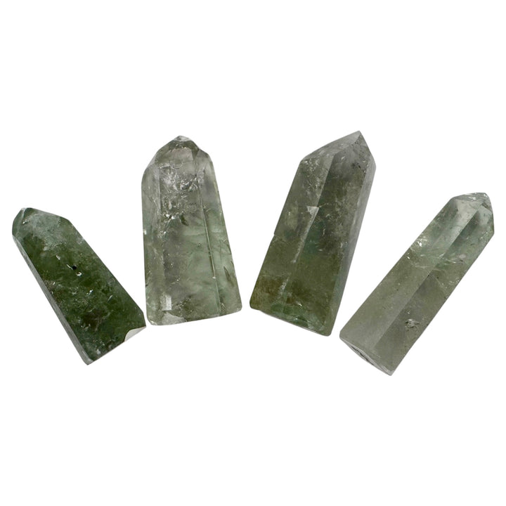 Praisolite Crystal Tower – Green Amethyst for Spiritual Growth & Heart Healing