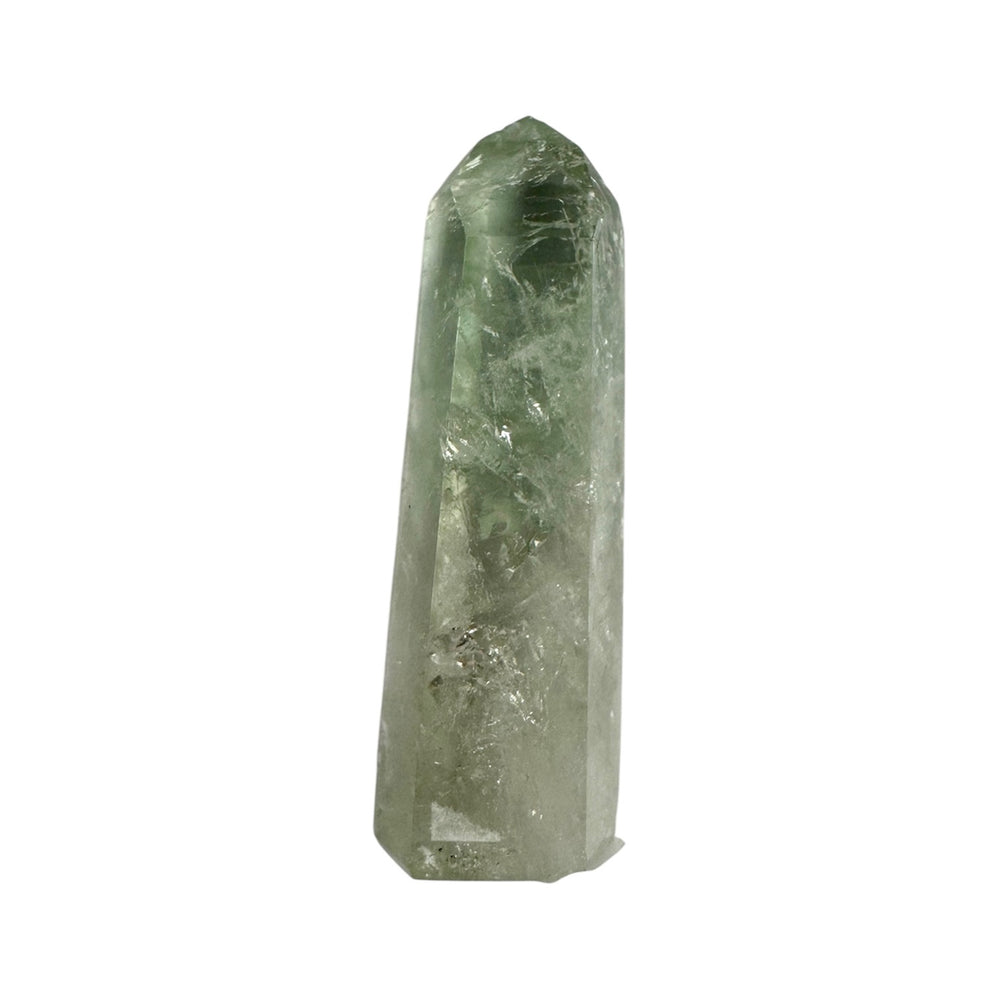 Praisolite Crystal Tower – Green Amethyst for Spiritual Growth & Heart Healing