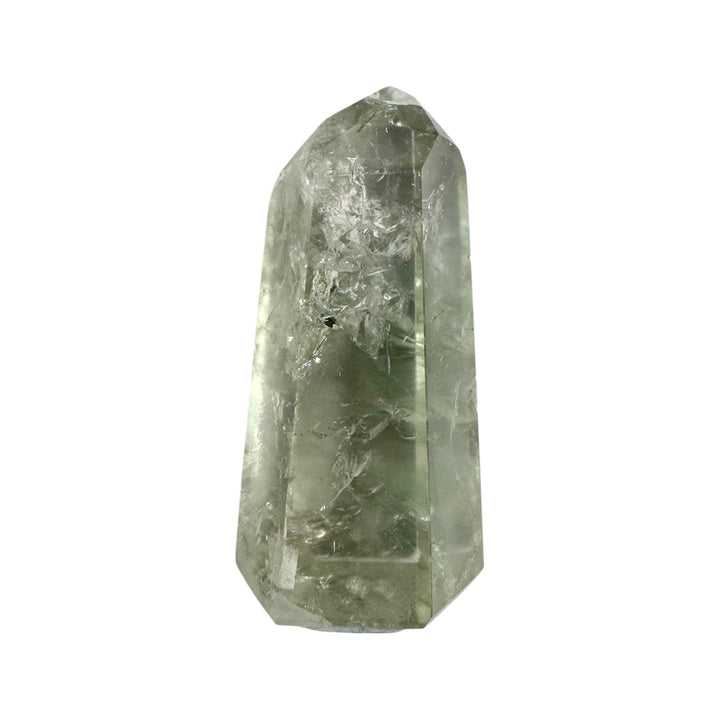 Praisolite Crystal Tower – Green Amethyst for Spiritual Growth & Heart Healing
