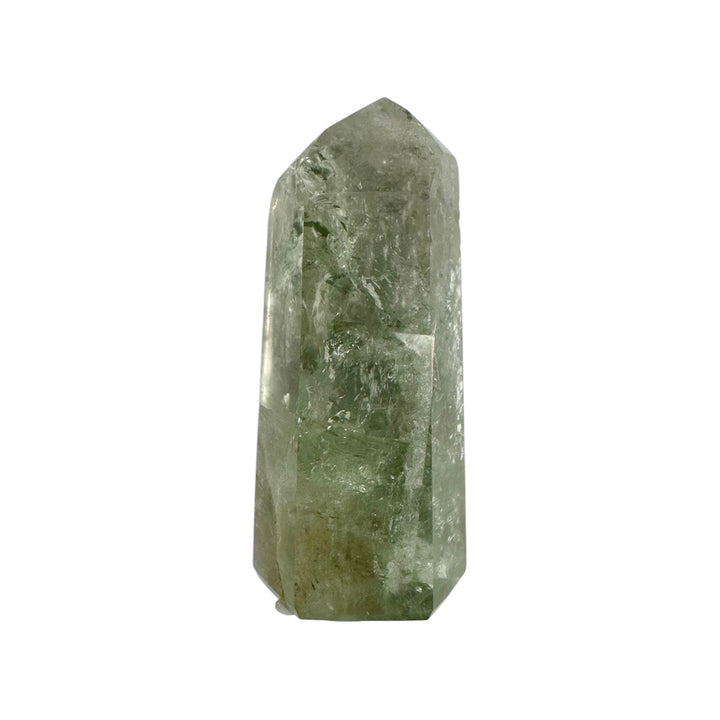 Praisolite Crystal Tower – Green Amethyst for Spiritual Growth & Heart Healing