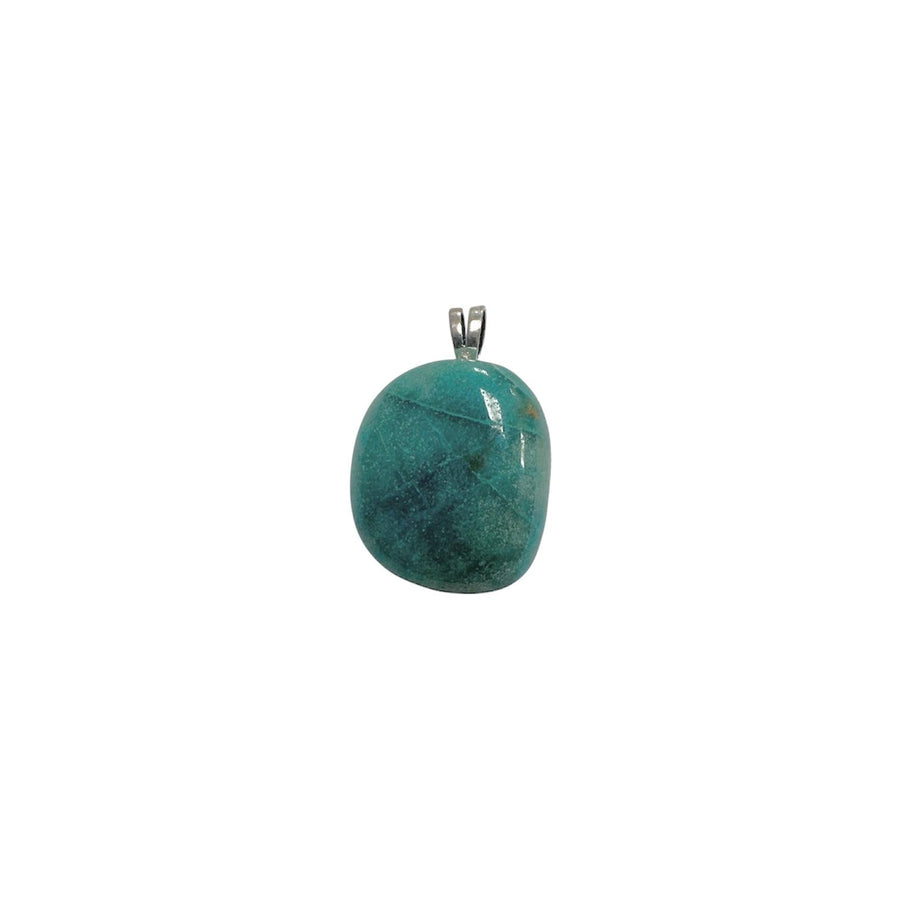 GeoFossils Quantum Quattro Sterling Silver Pendant – Namibian chrysocolla, shattuckite, dioptase, malachite, and quartz crystal in sterling silver setting – multi-mineral healing jewellery – handmade in the UK.