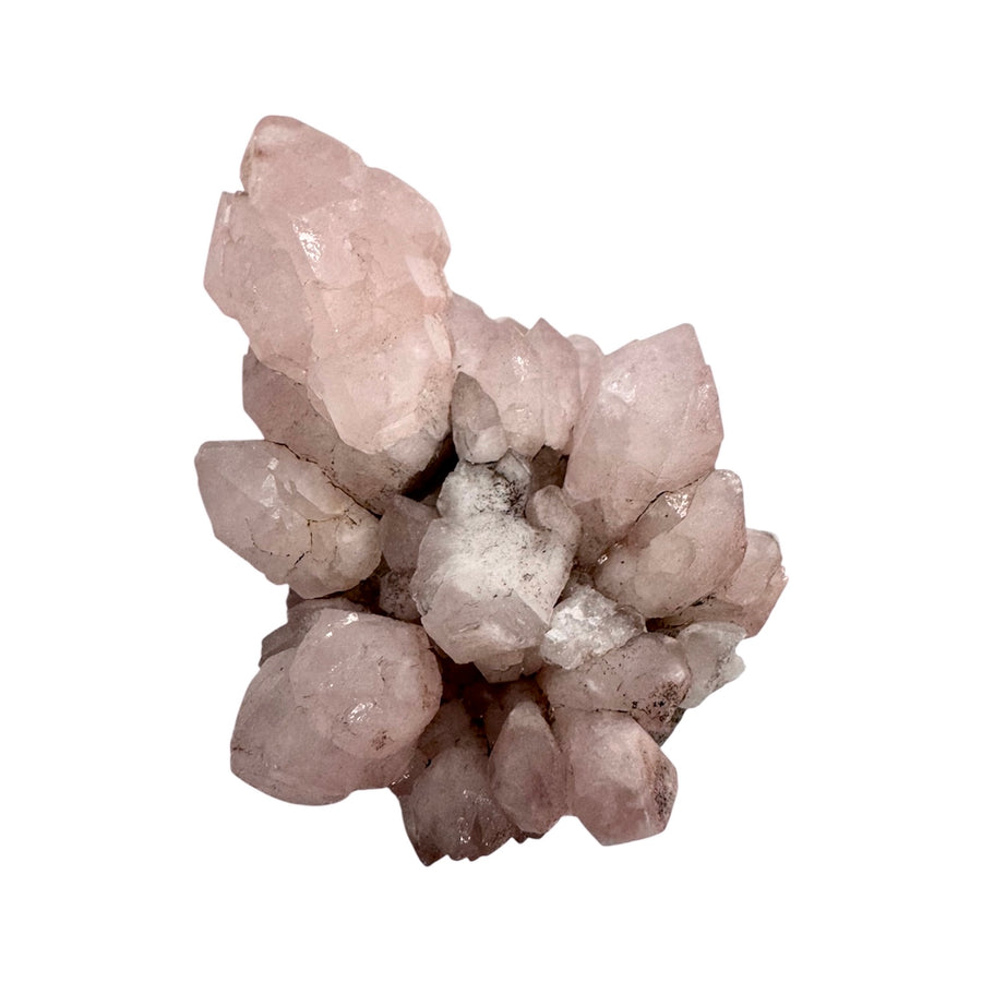 GeoFossils Rose Quartz Cluster 55g (Peru) – exact pink quartz crystal cluster shown, for love, compassion, and emotional healing. Natural gemstone prepared in the UK.