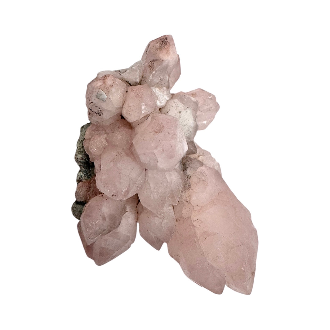 GeoFossils Rose Quartz Cluster 55g (Peru) – exact pink quartz crystal cluster shown, for love, compassion, and emotional healing. Natural gemstone prepared in the UK.