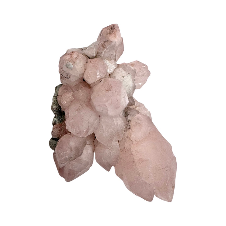 GeoFossils Rose Quartz Cluster 55g (Peru) – exact pink quartz crystal cluster shown, for love, compassion, and emotional healing. Natural gemstone prepared in the UK.