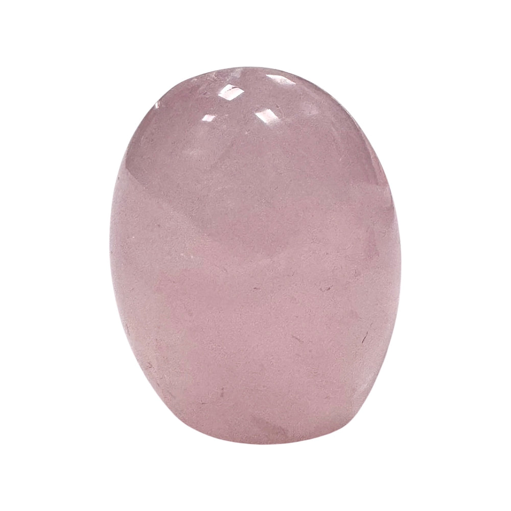 GeoFossils Rose Quartz Freeform 65mm – Madagascan pink quartz crystal freeform carving for love, compassion, and emotional healing, polished gemstone made in the UK.