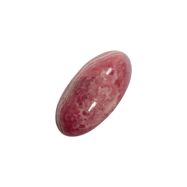 GeoFossils Rhodochrosite Shiva Lingham 25mm – intuitively picked, polished pink crystal for love, compassion, and emotional healing.