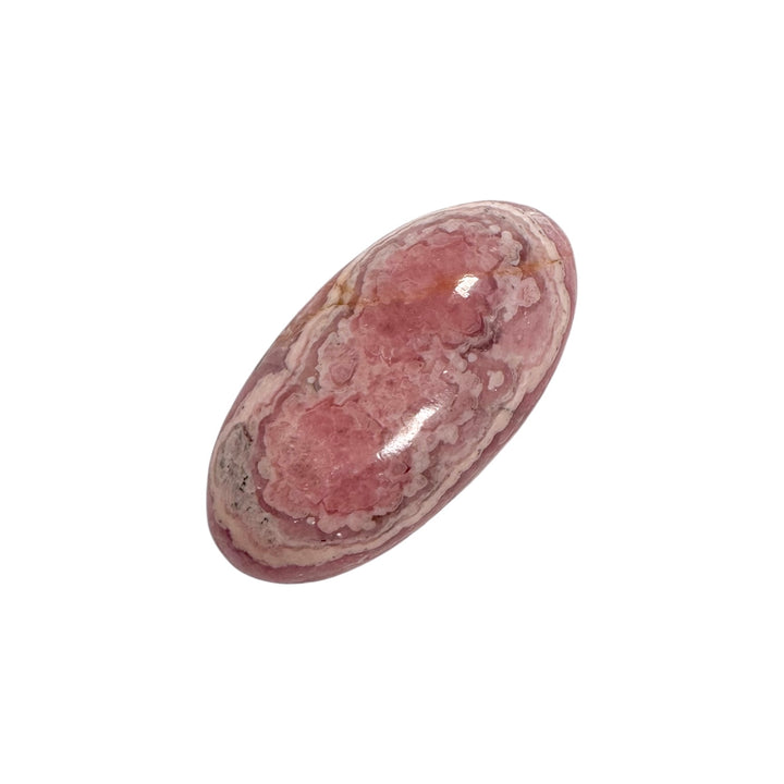 GeoFossils Rhodochrosite Shiva Lingham 25mm – intuitively picked, polished pink crystal for love, compassion, and emotional healing.