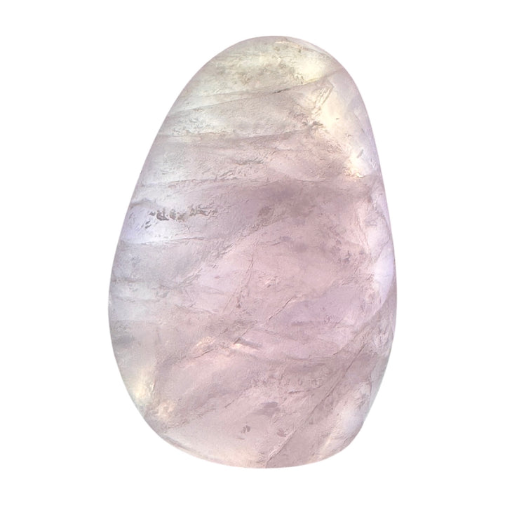 GeoFossils Rose Quartz Freeform 8cm – Madagascan crystal for love, compassion, and emotional healing, polished pink quartz display stone made in the UK.