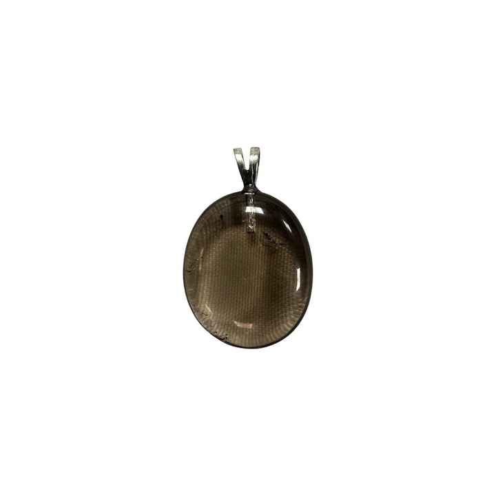 GeoFossils Smokey Quartz Sterling Silver Pendant – Brazilian brown-grey smokey quartz crystal in sterling silver setting – grounding and protective jewellery – handmade in the UK.