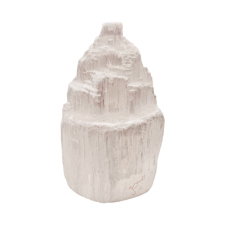 Back of Selenite Tower 5cm raw iceberg mountain effect.