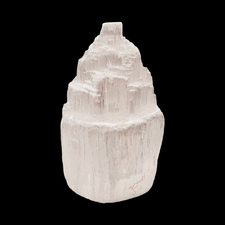 Back of Selenite Tower 5cm raw iceberg mountain effect.