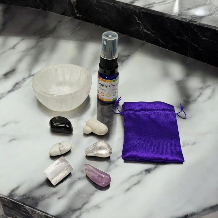 Sleep & Serenity Crystal Healing Set: Restful Nights & Peaceful Dreams