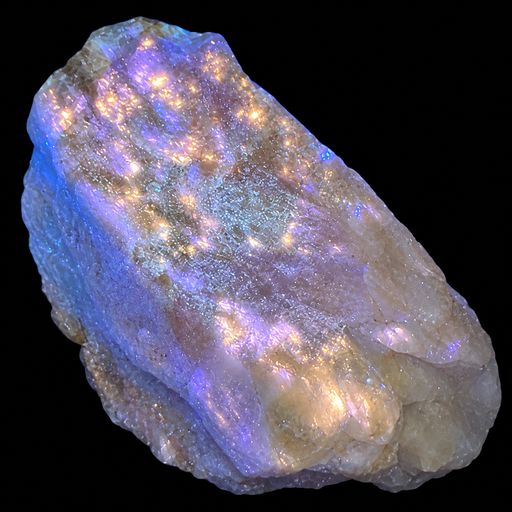 GeoFossils Sphalerite Specimen 177 displaying white to yellow fluorescence under Long Wave (LW) UV at 365 nm
