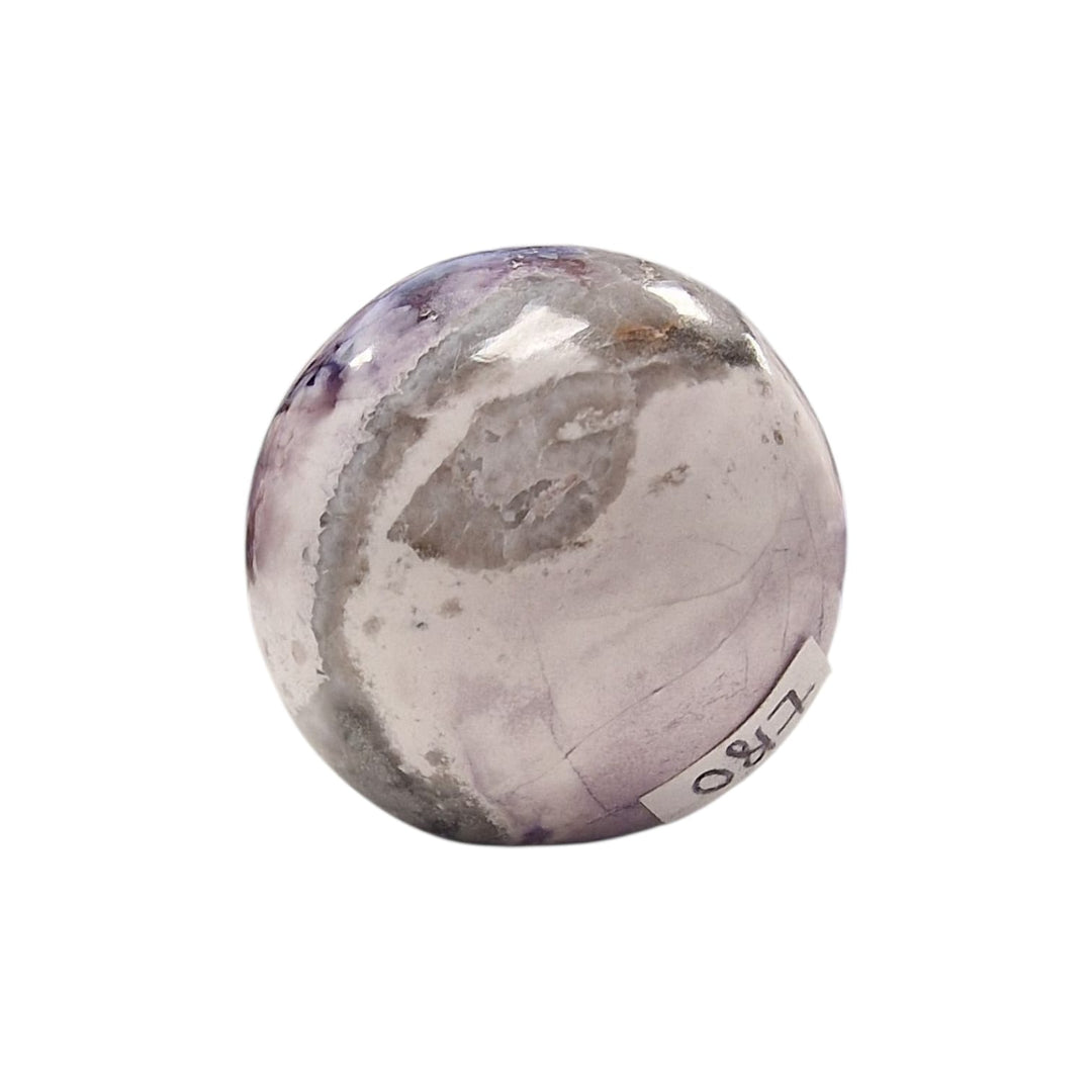 GeoFossils Tiffany Stone 23mm Sphere – Rare pale lavender crystal with marbled tones for emotional clarity and gentle expression